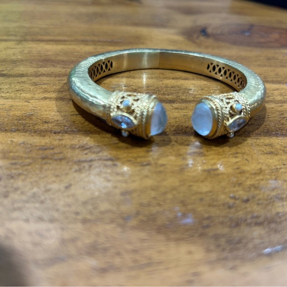 Julie Vos Gold Textured Bracelet with Silver Accents - Picture 2 of 3